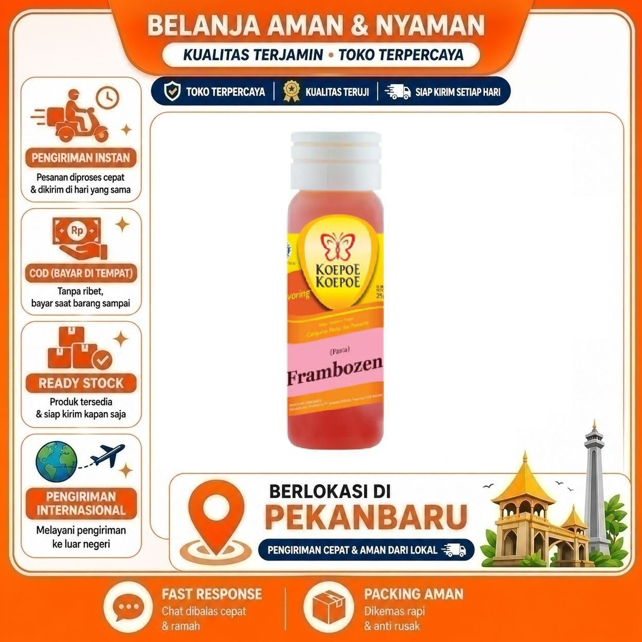 [SDW] pekanbaru/25ml Koepoe Koepoe Perisa Pasta Frambozen Bahan Baking Makanan Kue Roti Cake Halal