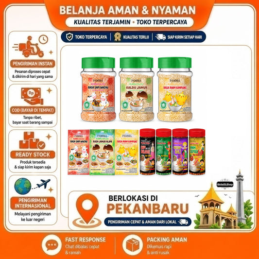 Pamma Bumbu Masak Kaldu Jamur / Ayam / Sapi / Beef / Chicken / Mushroom Stock / Sambal & Keju Tabur