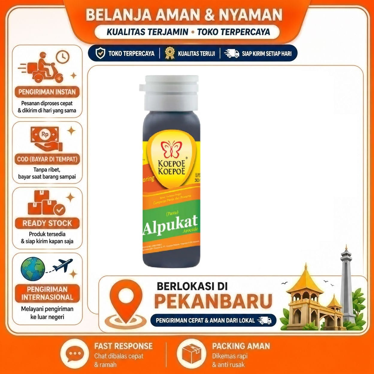 [SDW] pekanbaru/25ml Koepoe Koepoe Perisa Pasta Alpukat Avocado Bahan Baking Kue Cake Mix Food Halal