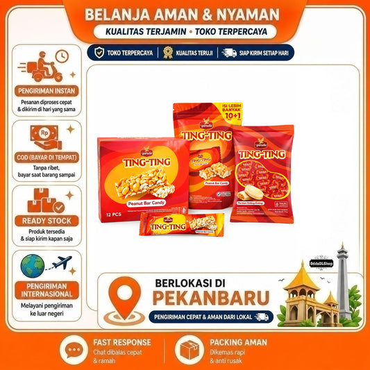 Permen Kacang Garuda Ting-Ting / Peanut Bar Candy / Permen Enting - Manis, Hangat, Tradisional, COD