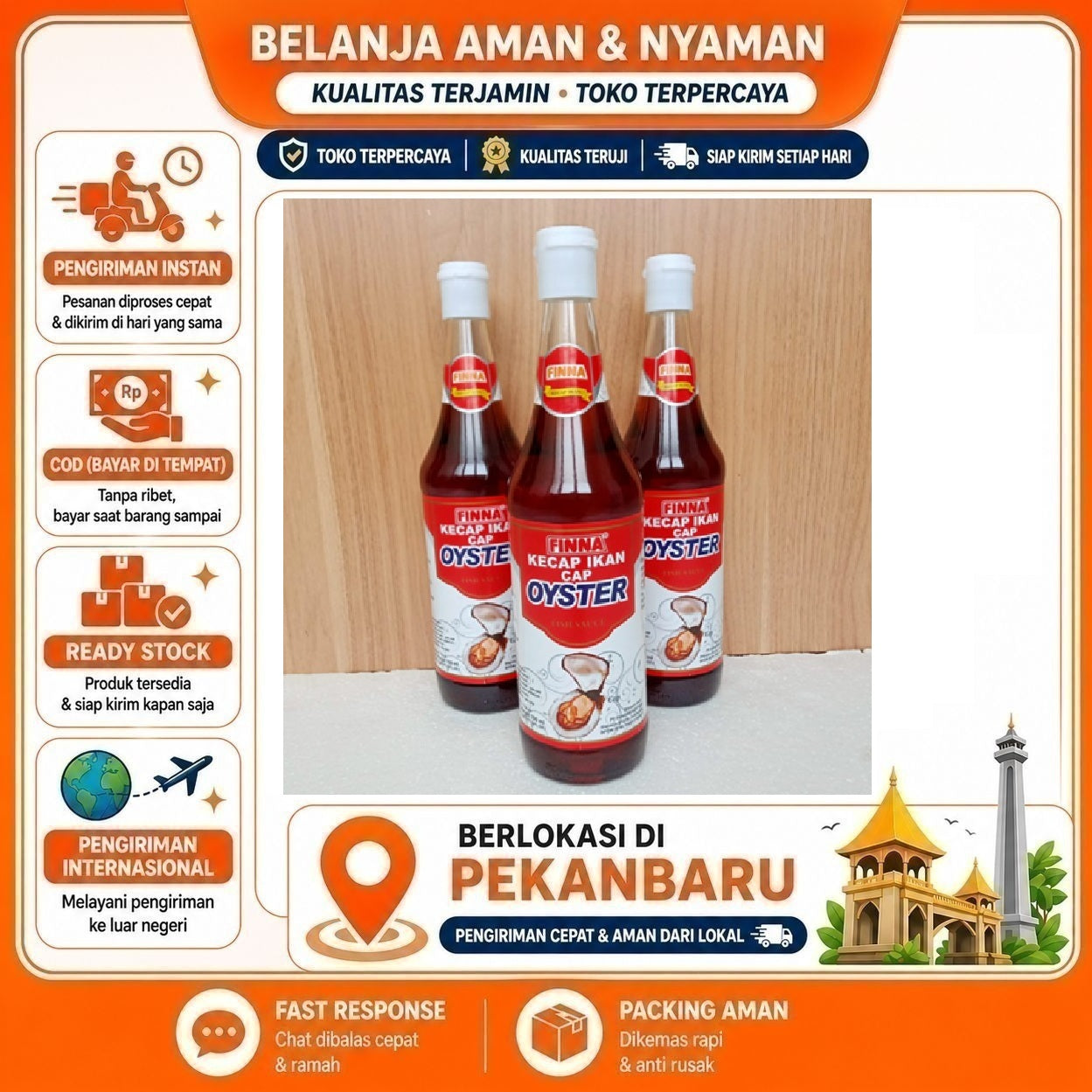 [SDW] pekanbaru/Finna Kecap Ikan Oyster 700 ml - Rasa Segar dan Gurih, Cocok untuk Masakan Oriental