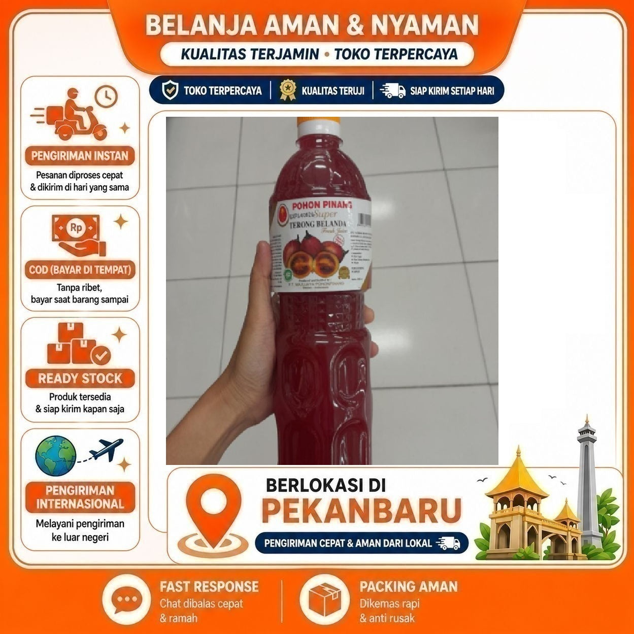 [SDW] pekanbaru/1 Liter Sirup Terong Belanda Pohon Pinang Super Quality Fresh Juice Syrup Minuman