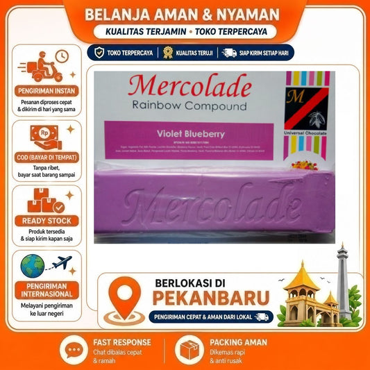 Pekanbaru Mercolade Violet Blueberry 1 Batang Rainbow Compound Potongan Ungu Rasa Blueberi Kue