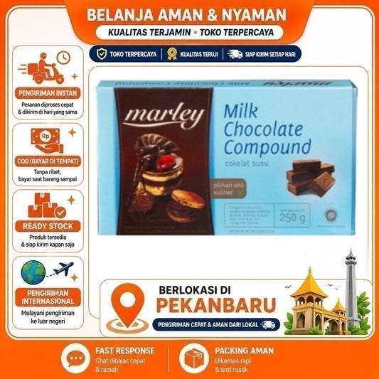 Pekanbaru 250 Gram Marley Milk Chocolate Compound Cokelat Susu Batang Coklat Bahan Kue Halal