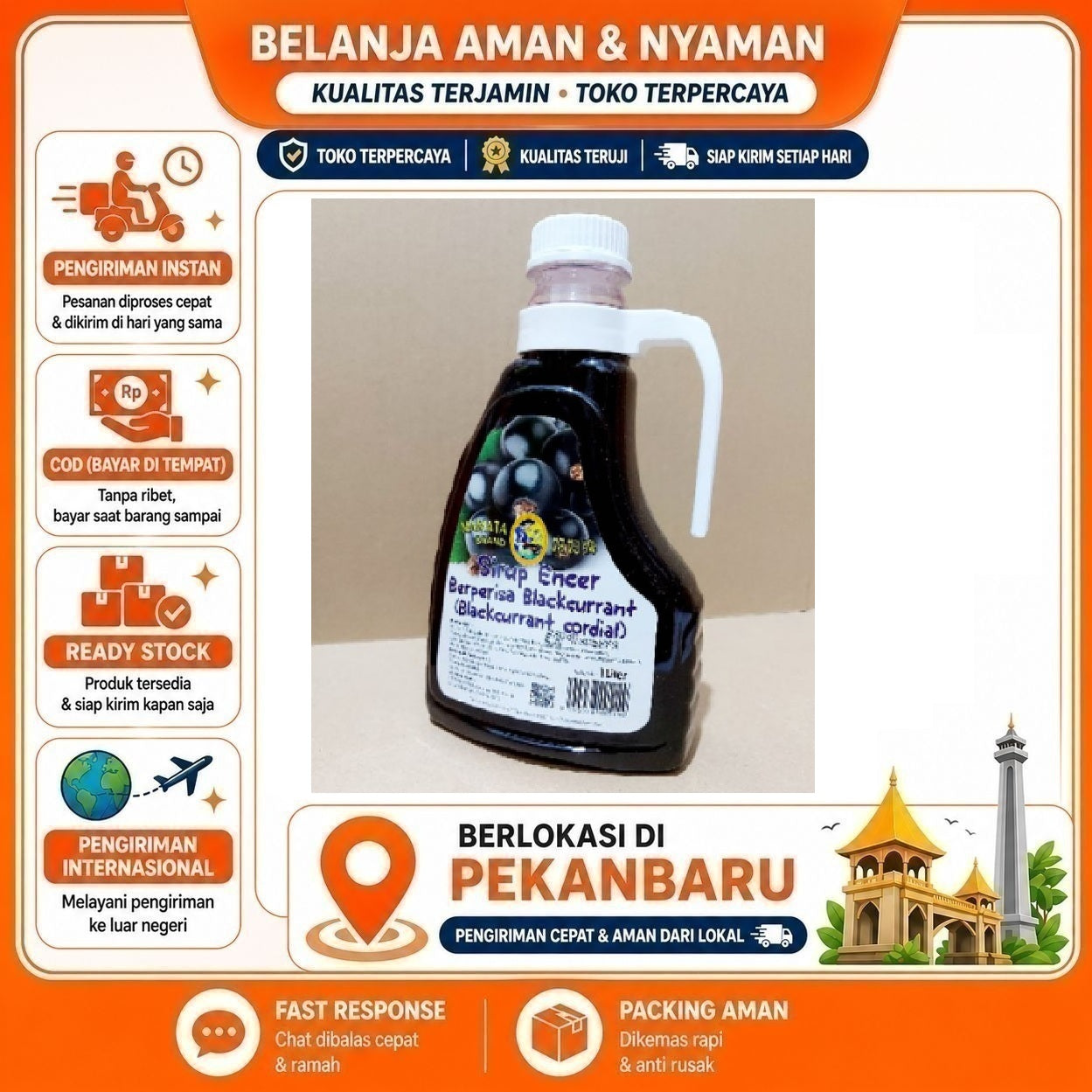 [SDW] pekanbaru/1 Liter Mamata Brand Blackcurrant Cordial Syrup Sirup Encer Berperisa Blackcurrant