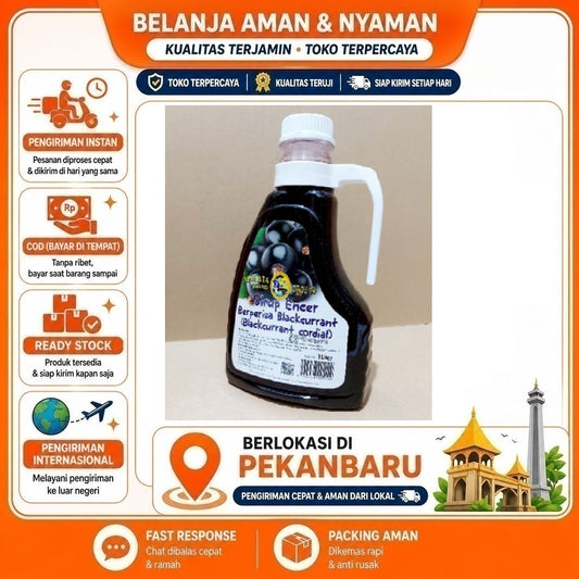 Pekanbaru 1 Liter Mamata Brand Blackcurrant Cordial Syrup Sirup Encer Berperisa Blackcurrant