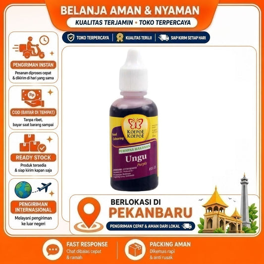 Pekanbaru 30ml Koepoe Koepoe Pewarna Makanan Ungu Purple Bahan Kue Cake Mix Makanan Food Halal