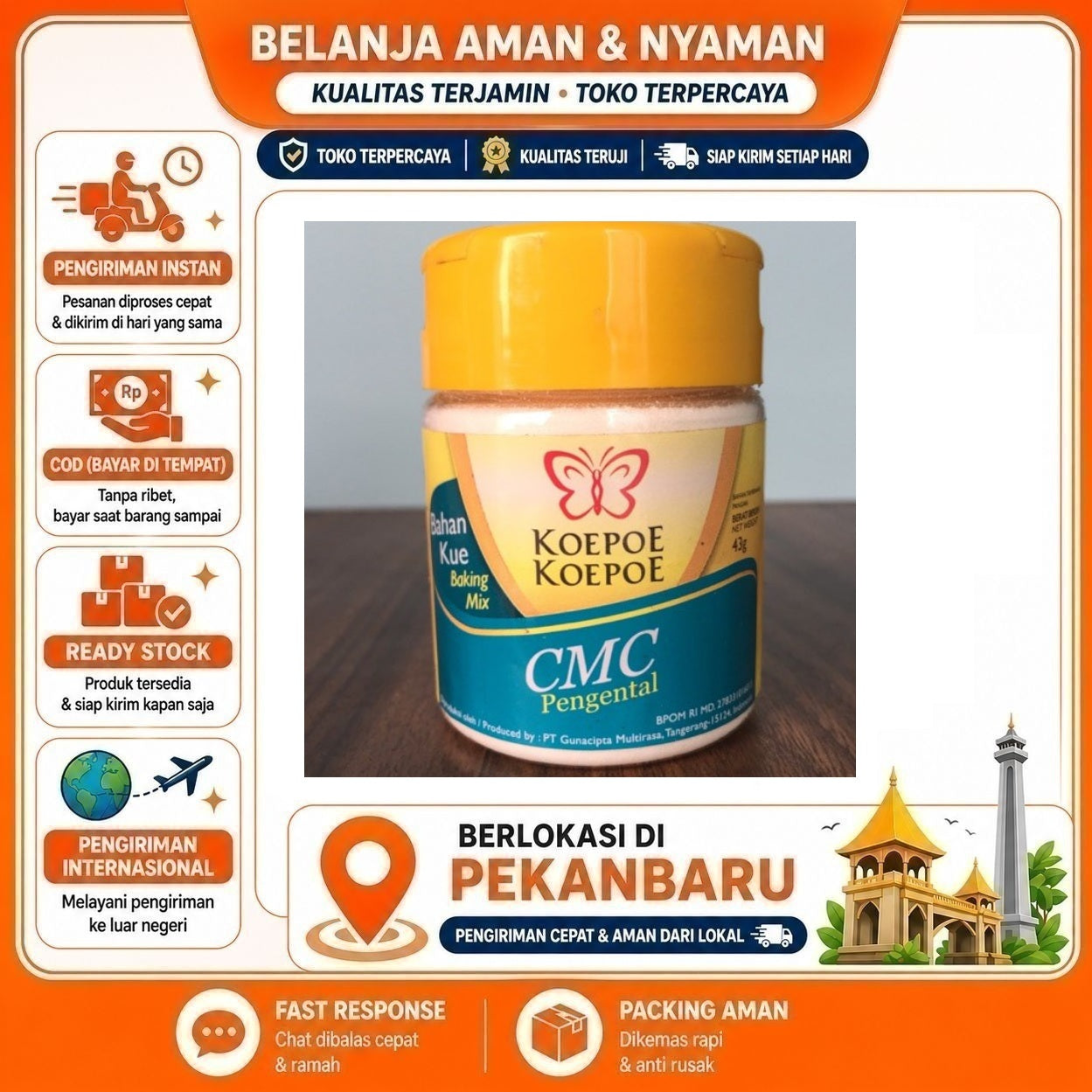 [SDW] pekanbaru/Koepoe CMC Pengental Makanan Minuman 43gr - Pengental Alami, Tanpa Pengawet, Praktis