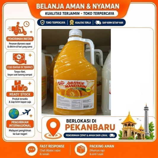 Pekanbaru 2 Liter Naraya Orange Mandarin Cordial Syrup Minuman Sirup Rasa Buah Jeruk Halal