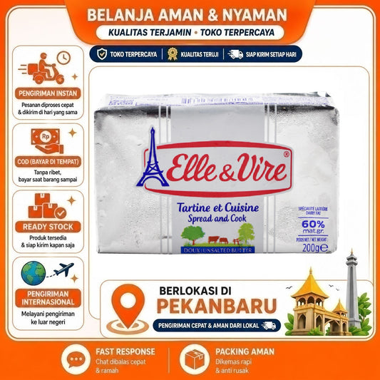 Pekanbaru 200 gr Elle & Vire Unsalted Butter Spread and Cook Kebutuhan Memasak Selai Roti Kue