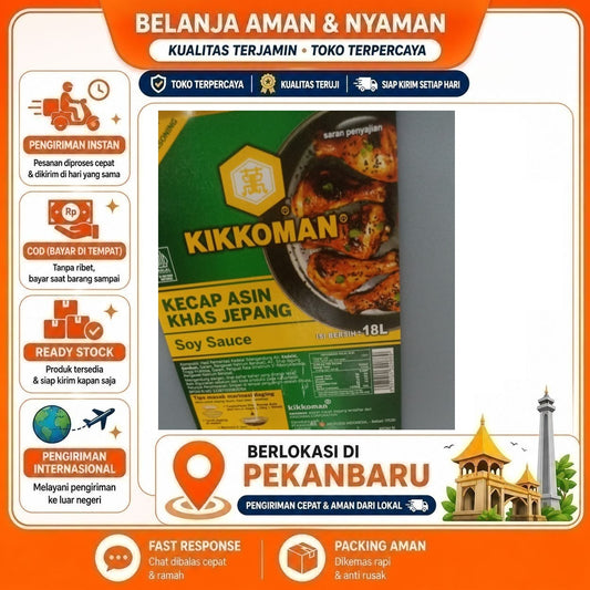 Pekanbaru 18 Liter Kikkoman Kecap Asin Khas Jepang Soy Sauce Japanese Halal Kemasan Jirigen