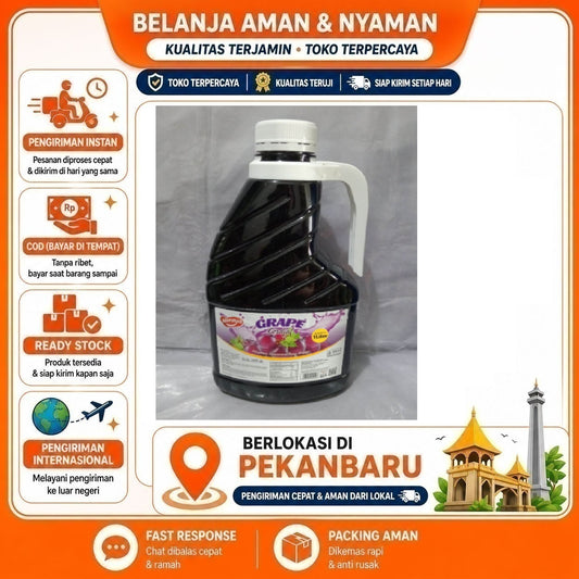 Pekanbaru 1 Liter Naraya Grape Cordial Syrup Minuman Sirup Konsentrat Rasa Anggur Halal Enak