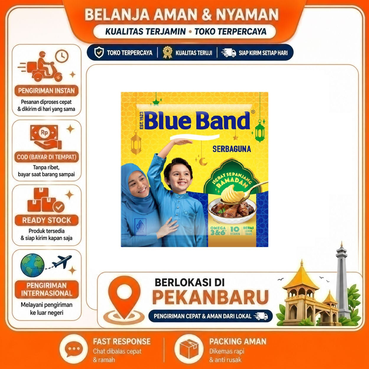 [SDW] pekanbaru/200 gr Blue Band Serbaguna Kebutuhan Memasak Bahan Makanan Bumbu Masak Instan Halal