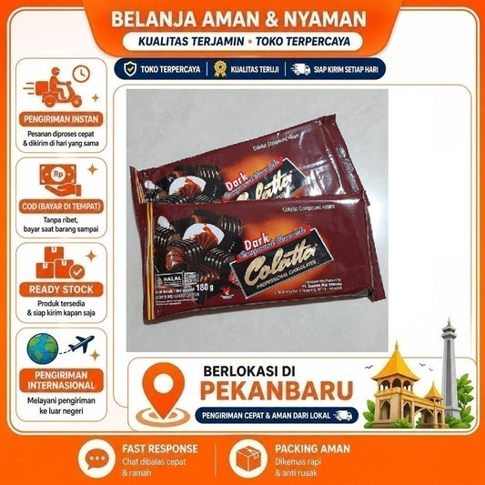 Pekanbaru 180 Gram Colatta Baker's Dark Compound Chocolate Cokelat Hitam Coklat Batang Halal