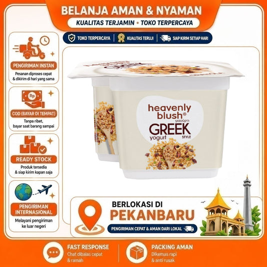 Pekanbaru 100 gr Heavenly Blush Greek Style Yogurt Granola Flavor Yoghurt Bergizi Sehat Halal