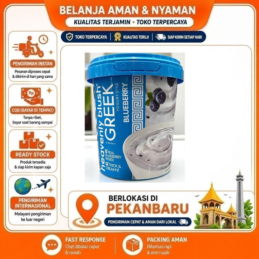 Pekanbaru 1 kg Heavenly Blush Greek Yogurt Rasa Blueberry Blueberi Bluberi Yoghurt Sehat Halal