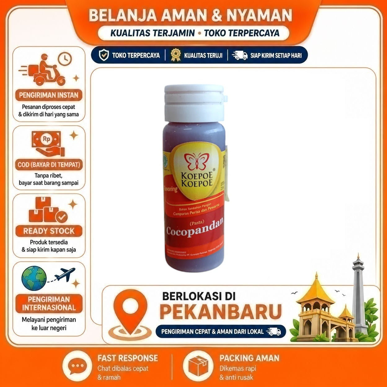 [SDW] pekanbaru/25ml Koepoe Koepoe Perisa Pasta Cocopandan Coco Pandan Bahan Makanan Kue Roti Halal