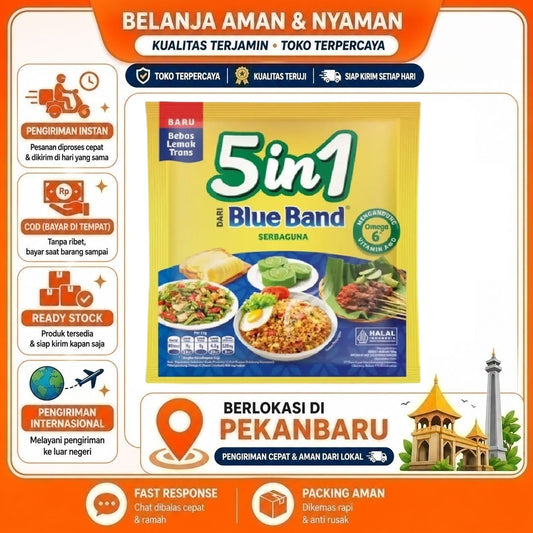 Pekanbaru 190 gr Blue Band 5in1 Serbaguna Bebas Lemak Trans Omega 6 Kebutuhan Memasak Halal