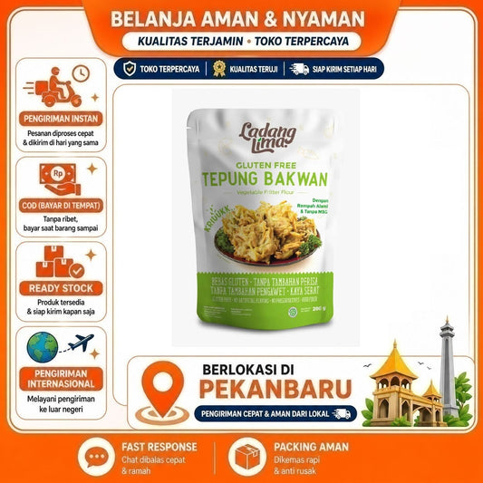 Pekanbaru 200 Gram Ladang Lima Tepung Bakwan Bebas Gluten Free Tanpa MSG Fritter Flour Halal