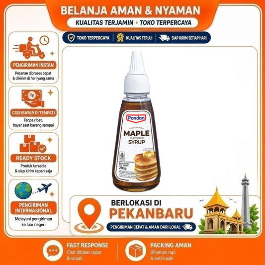 Pekanbaru 200 Gram Pondan Maple Syrup Flavoured Sirup Rasa Maple Bahan Dekorasi Kue Cake Mix
