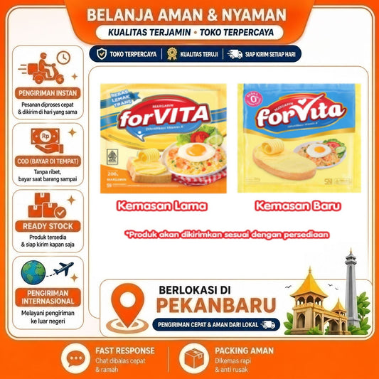 Pekanbaru Forvita Margarin Palmia 200g - Ekonomis, Bebas Lemak Trans, Kemasan Praktis Halal
