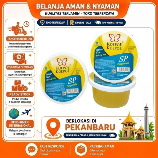 Pekanbaru Pengemulsi Kue Koepoe-Koepoe SP 30 Gram - Stabilkan Adonan, Tekstur Lembut, Praktis