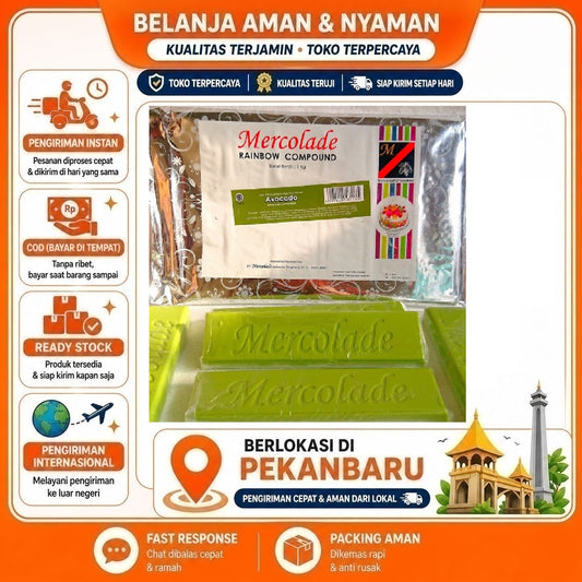 Pekanbaru Mercolade Avocado 1 Batang Rainbow Compound Potongan Rasa Alpukat Bahan Kue Cake