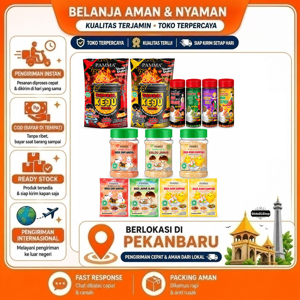 Pamma Bumbu Masak Kaldu Jamur / Ayam / Sapi / Beef / Chicken / Mushroom Stock / Sambal & Keju Tabur