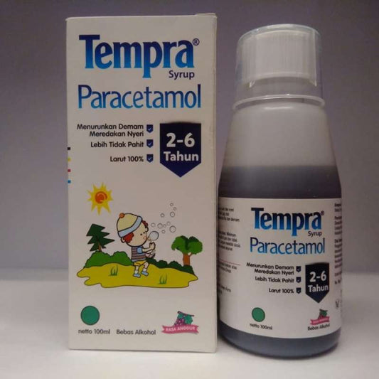 Pekanbaru Tempra Syrup Turun Panas Anggur 100M Dot