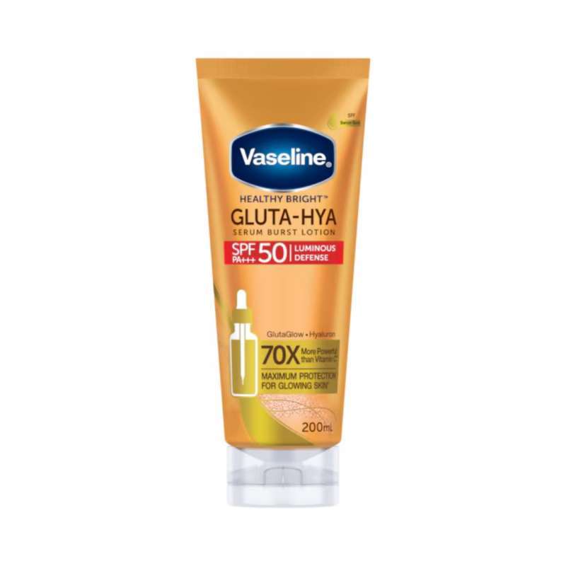 Pekanbaru Vaseline Healthy Bright Gluta-Hya Serum Burst Lotion Spf50 Pa+++ 200Ml