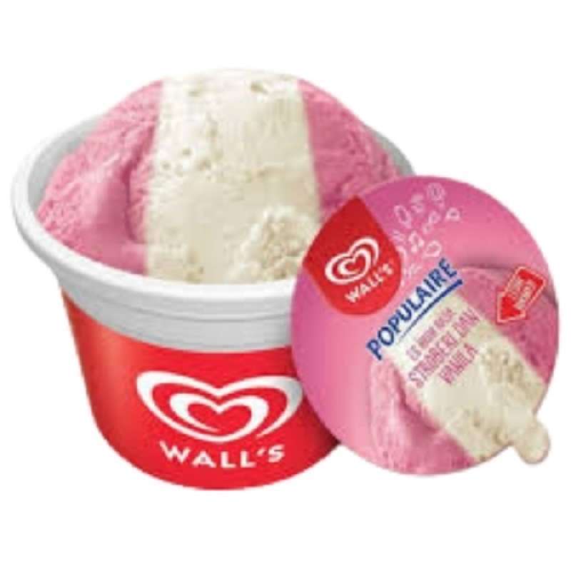 Pekanbaru Wall'S Populaire Straw&Vanila 90Ml Cup