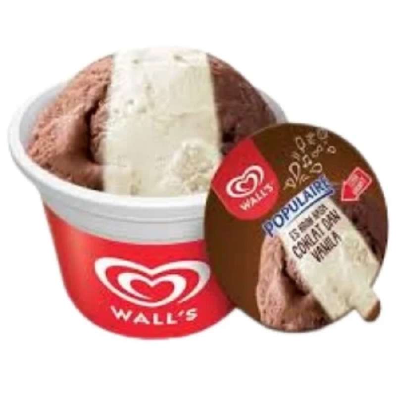 Pekanbaru Wall'S Populaire Coklat&Vanila 90Ml Cup