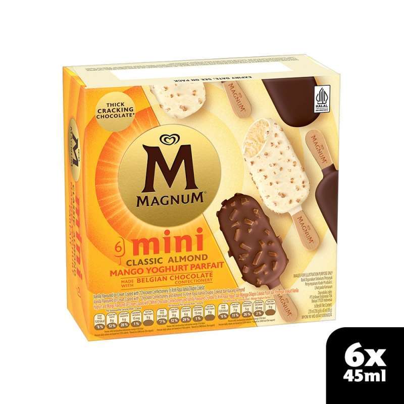Pekanbaru Walls Magnum Mini Classic Almond&Mango 6X45Ml