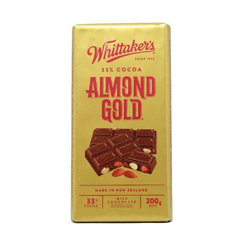 Pekanbaru Whittaker'S Roasted Almond Gold 200Gr