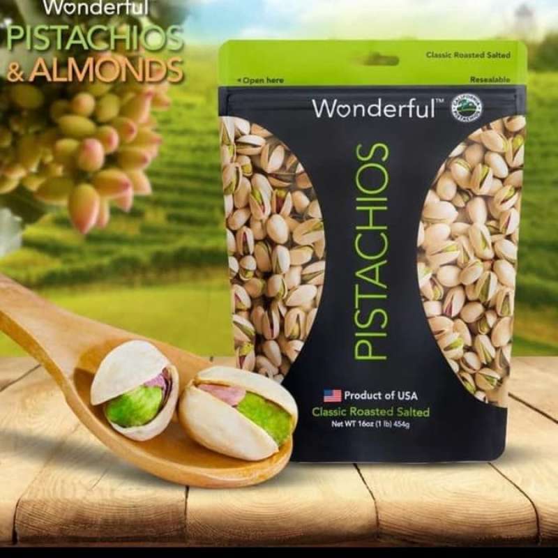 Pekanbaru Wonderful Pistachios Clsc Rts Sltd 454Gr