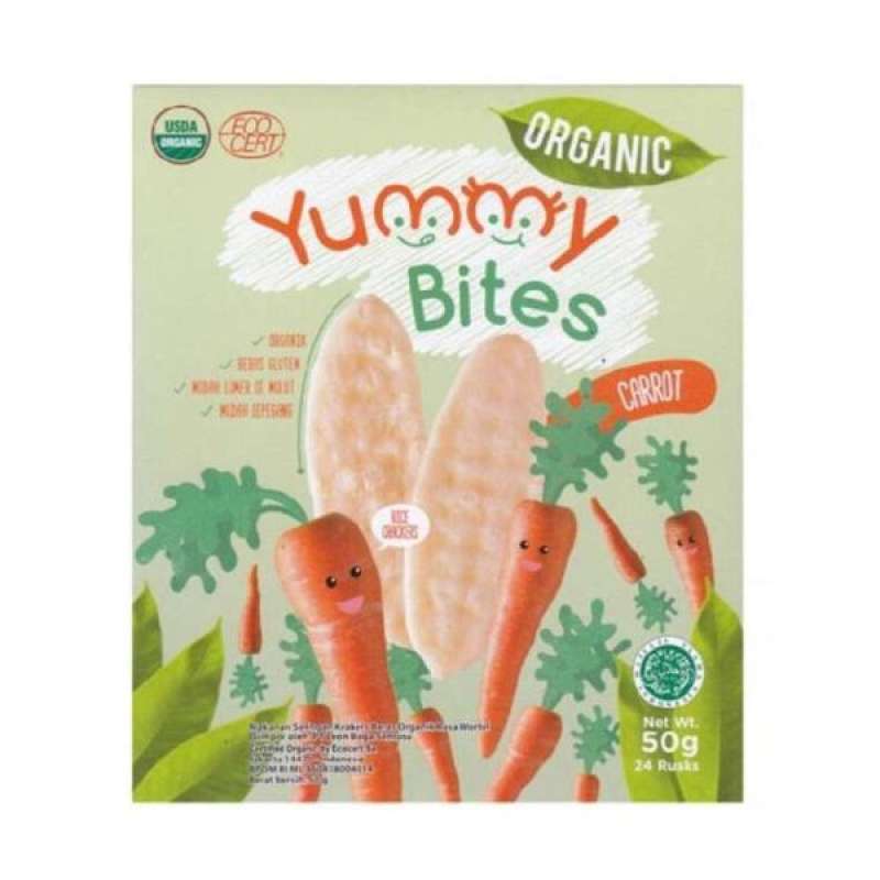 Pekanbaru Yummy Bites Organic Carrot 50Gr Box